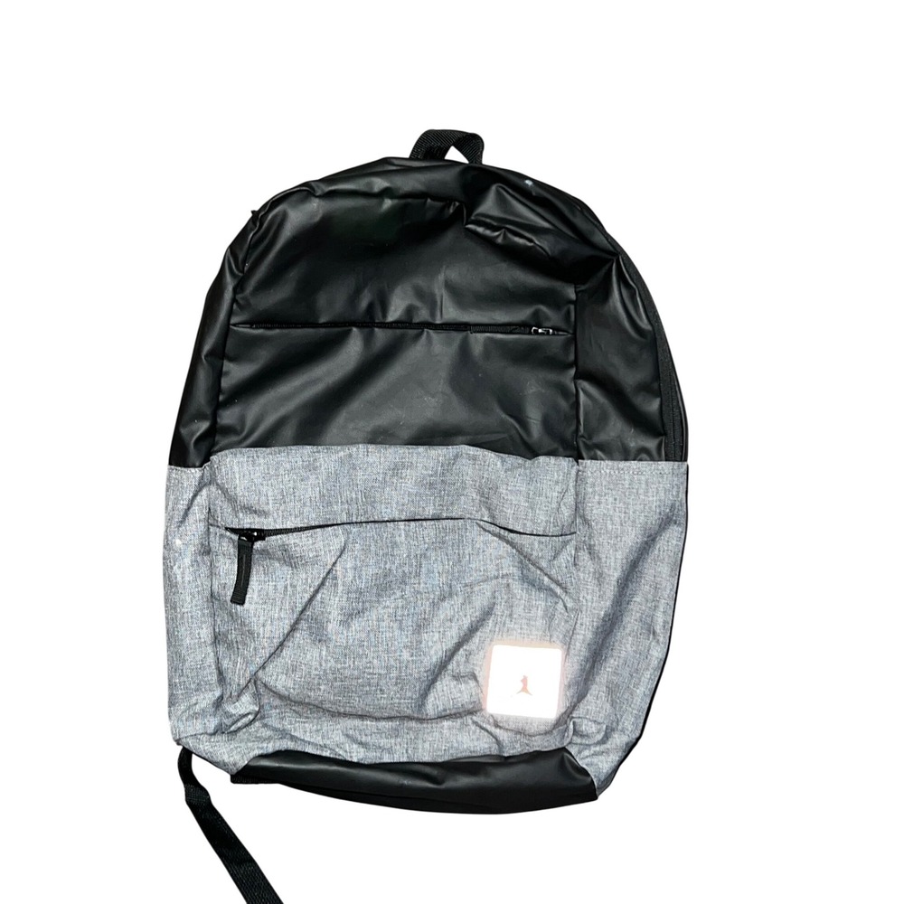 Nike Jordan Backpack Black Gray Sport Gym School Travel Book Bag